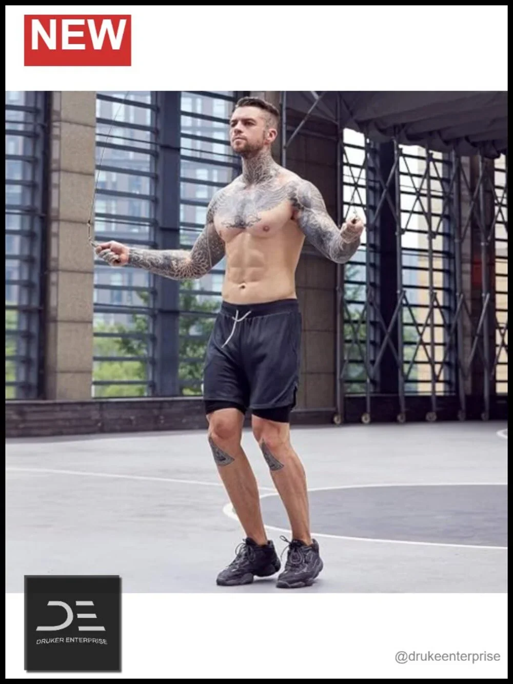 Mens 2-in-1 Running Shorts with Liner, Quick Dry Athletic Gym Shorts 7 inch